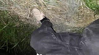 Wow, I Pissed and Masturbated in the Street, Then My Girlfriend Did Too!