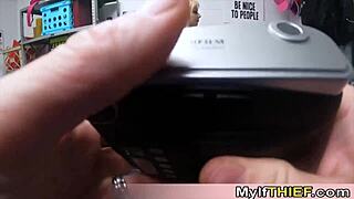 Beautiful blonde shoplifts, gets rough fucked