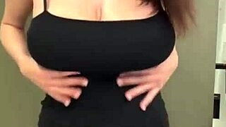 My slender stepmom flaunts milky tits and licks nipples