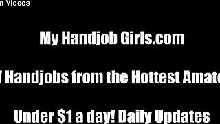 Sloppy handjob from Bella! Intense POV action