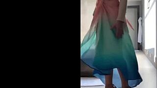 sensual brazilian milf in skirt and nylon teases with small tits and old fetish