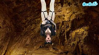 Hot Amateur Teen 18+ in Bat Costume Masturbates Wild