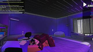 Playing with a blonde bimbo in Roblox studio