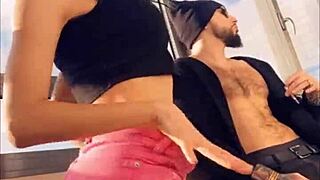 Hot pornstar sasha rose dances a sexy striptease teasing natural tits