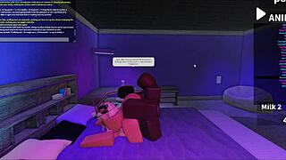 Playing with a blonde bimbo in Roblox studio