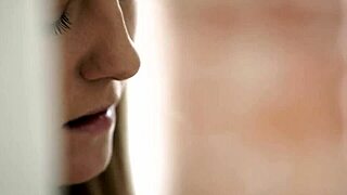 european babe masturbates, fingering her pussy solo