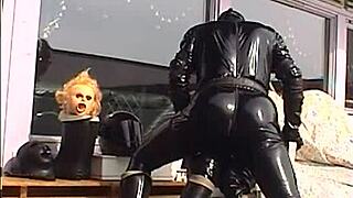 roxina in retro rubber shiny horny xxl outfit video from 2003.