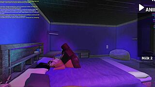 Playing with a blonde bimbo in Roblox studio
