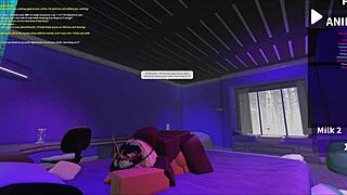 Playing with a blonde bimbo in Roblox studio