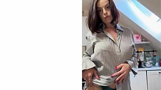 Tattooed Mistress Teases POV, Boobs Look Better From Behind.