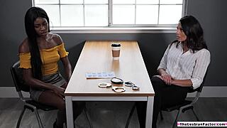 ebony lesbian licks busty milf pussy