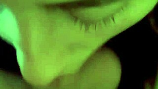 cute girl gags on deepthroat blowjob and swallows cum in early morning bdsm session