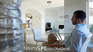 nannyspy gets a big dick workout blowjob and facial