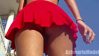 hairy pussy legs upskirt flashing on the street 😏