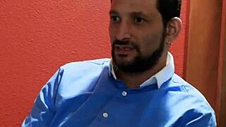 The cuckold watches as his big tit wife pleases the BBC with footjob, titty fuck, and blowjob.