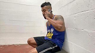 My coworker and wife in the locker room