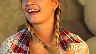 pretty woman picks dildo for her pussy play