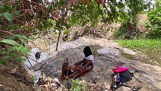 Streams of joy dicked outdoor 😍