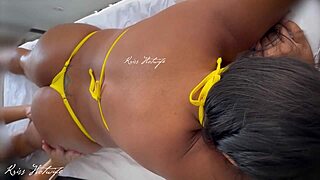 Aquela massagem deliciosa turns into pov fucking with slut wife amateurs 😍