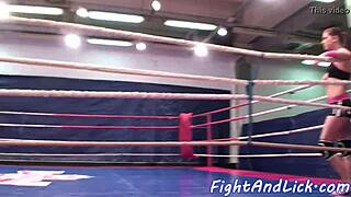 European dykes wrestle passionately on the floor