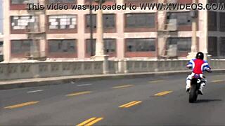 Teen threesome with shaved pussy fucking and cum on tits