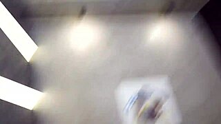 blonde milf in black stockings and heels enjoys intense quickie