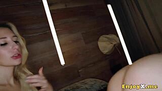 Tory sweet and freya mayer engage in detailed dual dildo play with their petite bodies