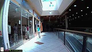 shy teen girl masturbates in public mall