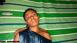 Ghetto ebony Dovee masturbates during casting!