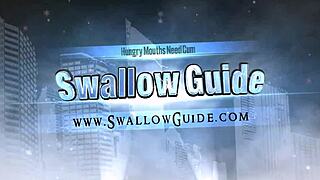 introducing karmen karma, the deepthroat oracle, gagging and choking on rough cumshots she swallows eagerly