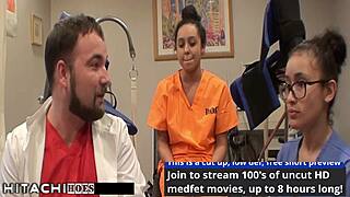 freshman gets mandatory hitachi orgasm from nurse mia sanchez, spreading her shaved pussy and big tits 😍