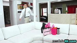 Ally berry punished in garage cowgirl ride