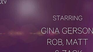 gina gerson joins a group for some rimming and ass licking fun