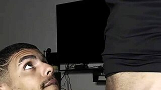 My brother's friend in lingerie begs for hard anal.