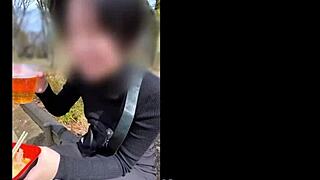 married boss and junior have sex on cherry blossom date.