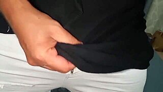 A sexy guy with blue eyes masturbates, inviting you to taste him.