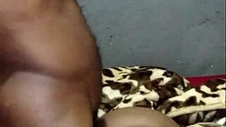 Watch the black teen 18+ as her tight pussy stretches