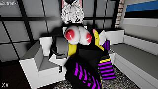 i'm deep in wild sex with this big tits cat girl taking my big cock until cum covers her ass