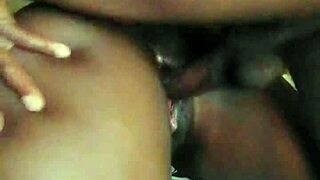 the naughty ebony girl with big booty lets a stranger cum in her tight pussy