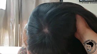 oh man i love how this hot tattooed stepmom jessie lee gives me such a sloppy blowjob