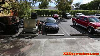 amateur pawnee in back office hidden cam scene