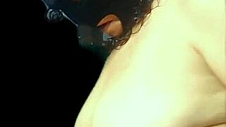 Masked Prostitute Sucks Big Black Cock in Intense BDSM Face Fucking