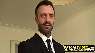 Sexy brunette Ashley Rider riding monster cock in BDSM domination cumshot finish