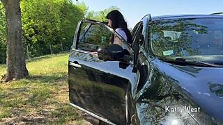 Crazy Girl Squirts On Car Roof For Public Orgasm Clean-Up!