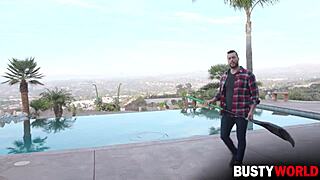 Bored Blonde Housewife Katie Morgan Seduces Gardener For Intense Fucking