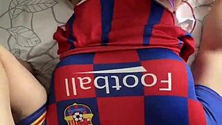 Hot Cheerleader Assfucks Two Cocks