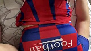 Hot Cheerleader Assfucks Two Cocks