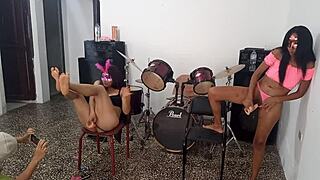 Who dances better: the white woman or the dark-haired woman?