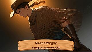 Moaning Sexy Guy Contrasts With Erotic Boyfriend And Friend In Solo Orgasm Scene