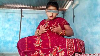 the hot desi babe relaxes alone thinking about company